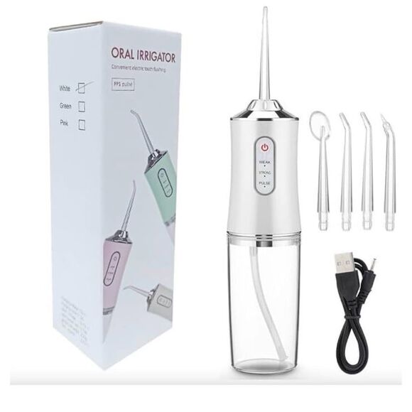 Oral Irrigator Portable Dental Water Flosser USB Rechargeable Water Jet Floss - Picture 7 of 8